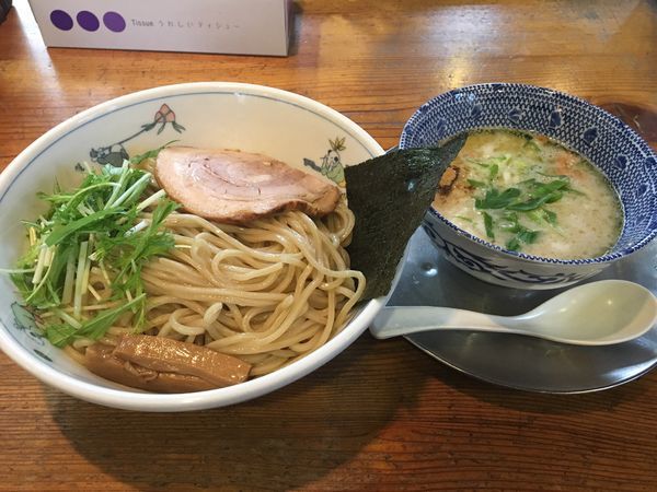 「鶏塩つけそば（大）」@中華そば 一楽の写真