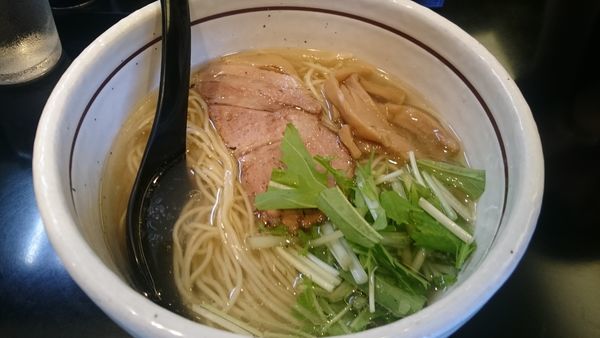 「塩らぁめん（680円）＋チャーシューご飯（250円）」@麺屋 焔の写真