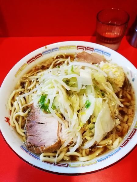 「小ラーメン(麺少なめ)+ニンニク」@ラーメン二郎 仙川店の写真
