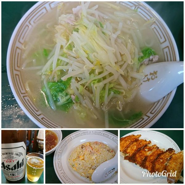 「湯麺￥680＋餃子￥600＋蟹粉炒飯￥970＋ビール￥670」@餃子の店 おけ以の写真
