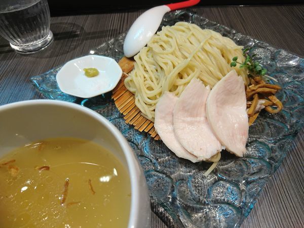 「【限定】～塩つけ麺～瑠そば950円＋冷酒」@柳麺 呉田-goden-の写真