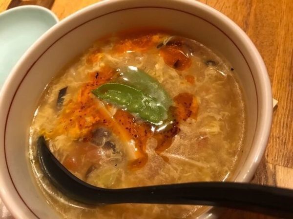 「サンラースープ麺」@桃の写真