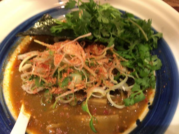 「元祖850円+パクチー100円」@海老丸らーめんの写真