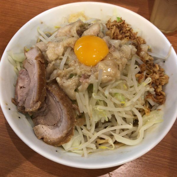 「汁なし小（ヤサイ・ニンニク・脂）840円」@ラーメンBoo Boo太郎。の写真