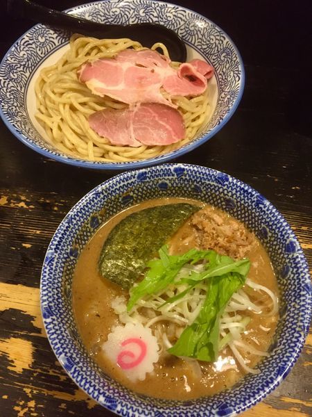 「【限定】秋刀魚つけめん 中盛り無料 ￥900」@狼煙 〜NOROSHI〜の写真