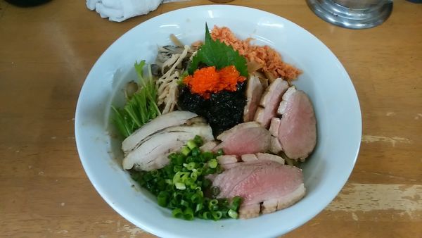 「秋の和え蕎麦 自家製海苔とｷﾉｺにて　Ｃ」@MENYA 食い味の道有楽の写真