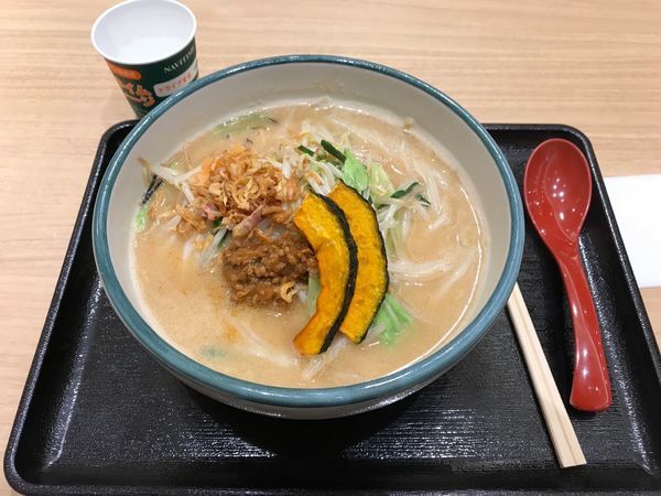 「甲州味噌ラーメン 850円」@蔵出し味噌 麺場 田所商店 談合坂サービスエリア店の写真