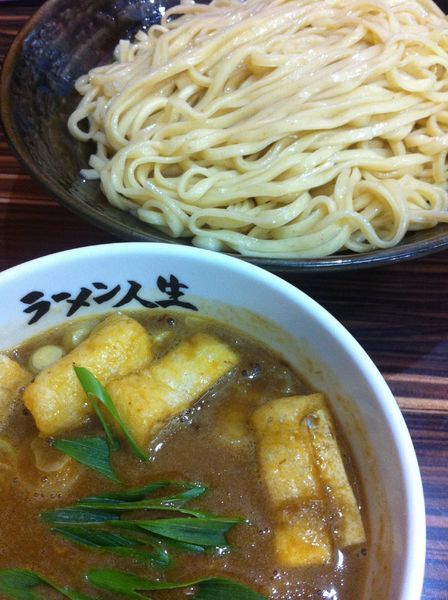 「カレーつけ麺 3辛」@ラーメン人生 JET 福島本店の写真