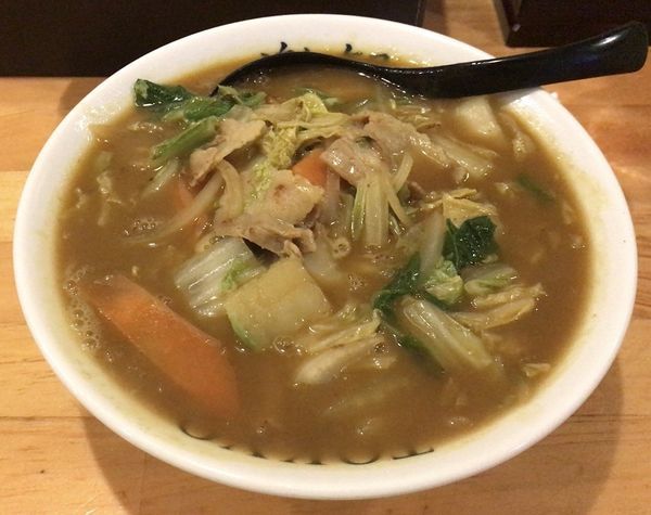 「濃厚カレータンメン(限定)＋ライス(880円＋100円)」@白菜タンメン楽観の写真