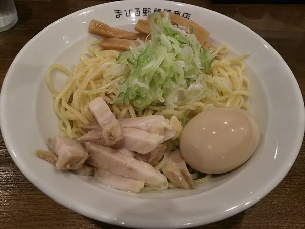 「文そば（油そば）　（大盛り）　＋味玉：サービス券」@まひる野 藤原商店の写真
