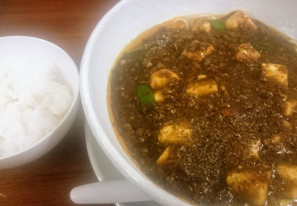 「麻婆麺（倍辛、ライス無料）」@SHIBIRE NOODLES 蝋燭屋の写真