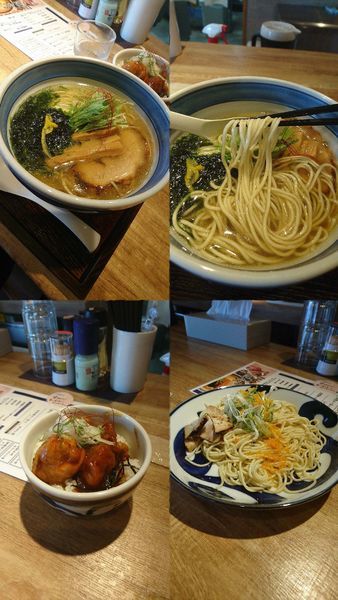 「『塩らーめん+塩替え玉(麺柔)+鶏めし丼』」@麺や Co粋の写真