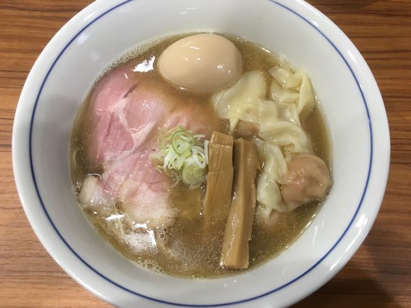 「ワンタン中華そば980円、味付き替玉200円、味玉100円」@中華そば 西川の写真