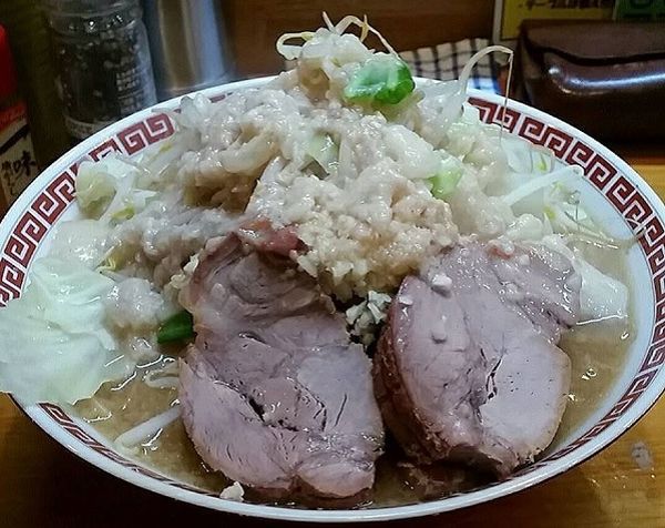 「小ラーメン　脂多め、ニンニク少なめ　750円」@ラーメンくめちゃんの写真