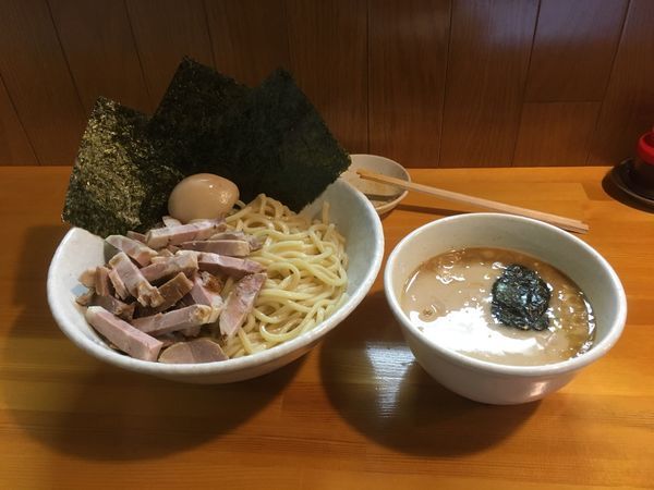 「チャーシューつけ麺+海苔+beer」@麺屋 永太の写真