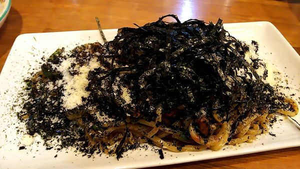 「【名物！ムサコ式パスタ】納豆海苔すけさん改」@ラーメン カワタカの写真