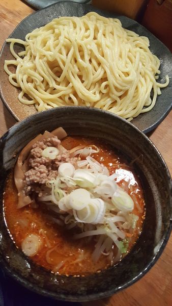 「辛味味噌つけ麺大盛」@つけ麺屋 やすべえ 水道橋店の写真