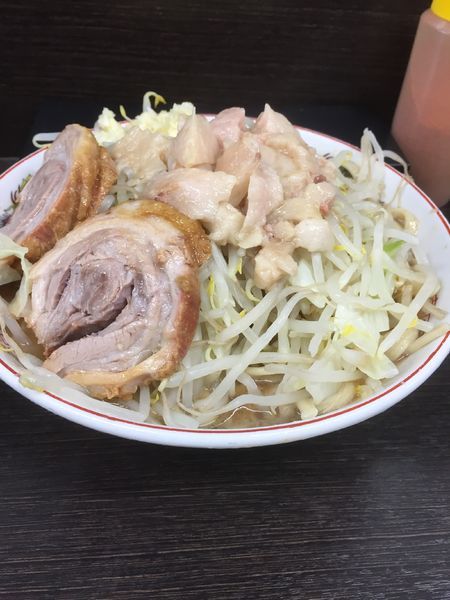 「小ラーメン（アブラ、野菜、ニンニク)」@ラーメン二郎 川越店の写真
