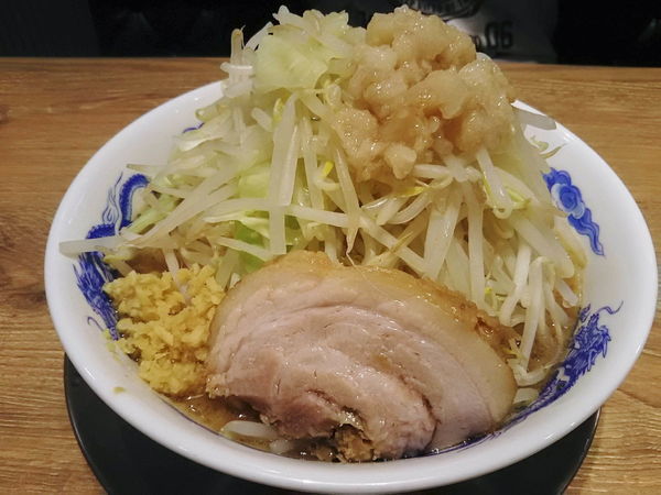 「ラーメン全増し（生姜）680円」@ジャンクガレッジ 狭山店の写真