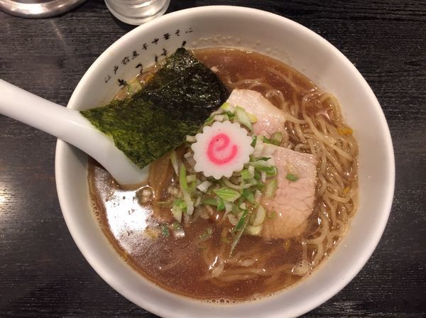 「江戸前煮干中華そば(醤油)+お得なセット 半炒飯」@江戸前煮干中華そば きみはん 五反田店の写真