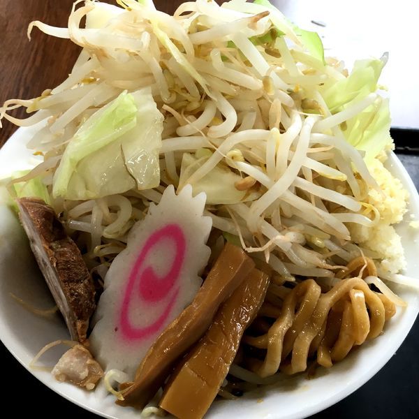 「まぜそば（野菜マシマシ・背脂少・にんにく少・味濃・生姜マシ）」@麺処 善の写真