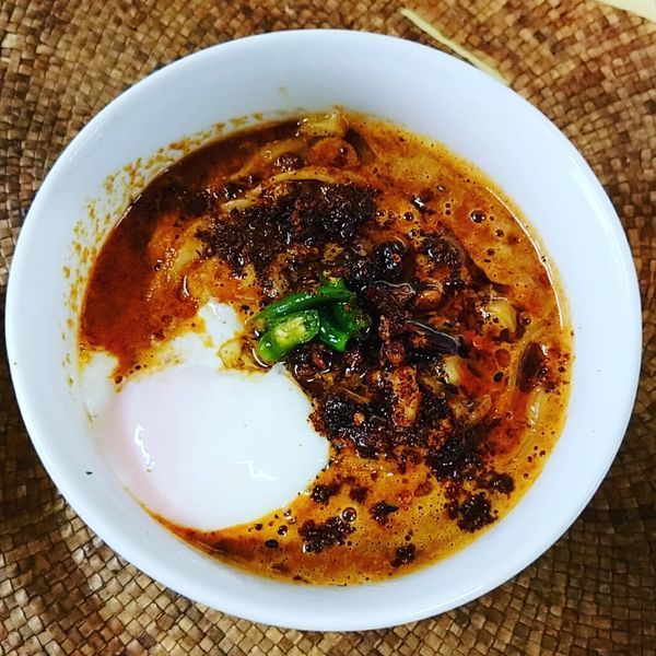 「黒カラシビ麺」@龍門瀑の写真