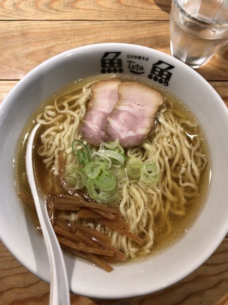 「中華そば塩大盛」@立川中華そば とと ホンテンの写真