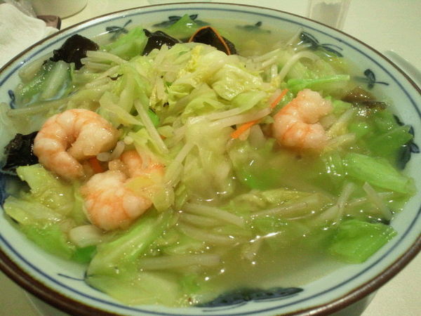 「蝦仁素菜麺 965円」@中国飯店 精華苑の写真