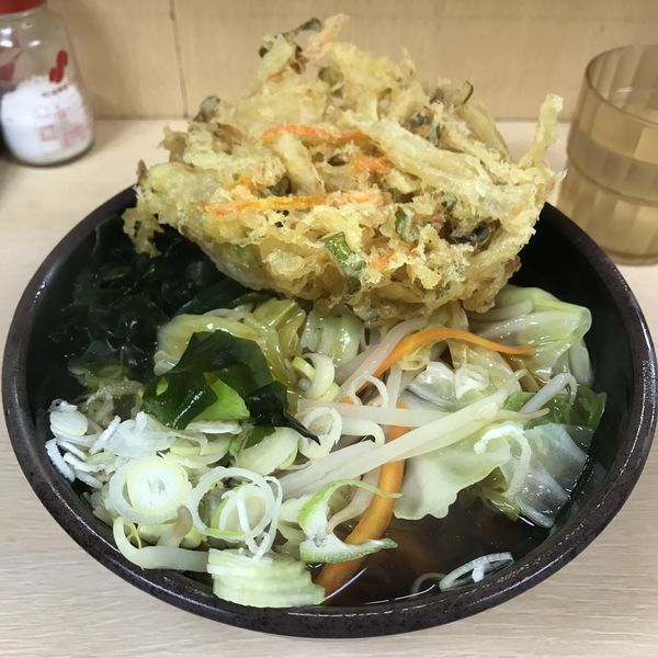 「【店舗限定】当店限定メニュー（￥450）＋かき揚（クーポン）」@ゆで太郎 平河町店の写真