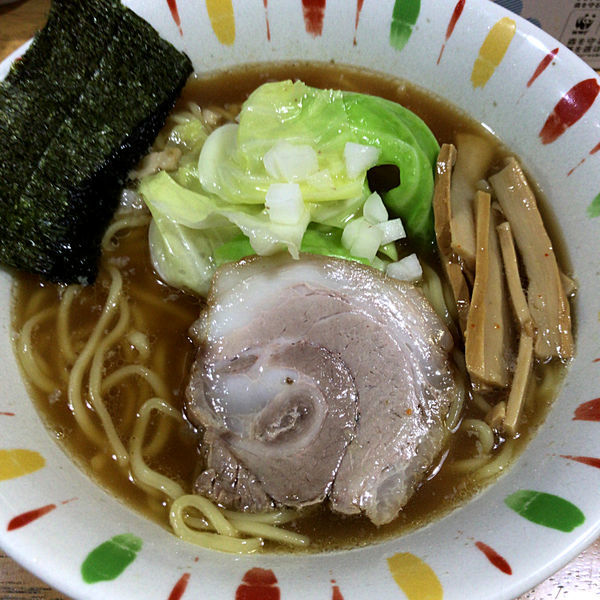 「極太らーめん（魚介醤油味）600円」@らーめん・つけめん 麺治の写真