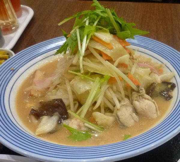 「かきみそちゃんぽん スモール」@長崎ちゃんぽん リンガーハット ララガーデン長町店の写真