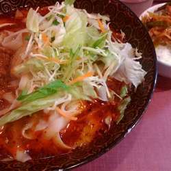 元祖麻辣刀削麺＋自家製ネギチャーシュー丼(ミニ)