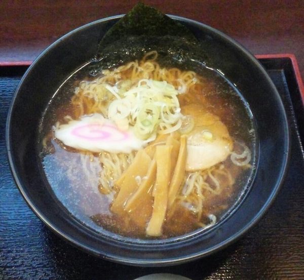 「醤油ラーメン５００円」@食事処円楽 米沢店の写真