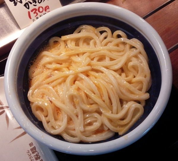 「釜玉うどん得盛550円＆ちくわ天無料クーポン」@丸亀製麺 山形店の写真