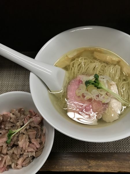 「塩蕎麦、肉飯」@神保町黒須の写真