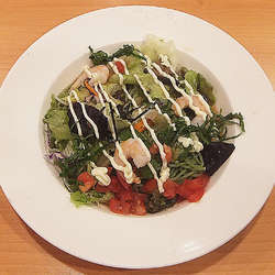 糖質控えめ・海老と野菜のさっぱりサラダ麺