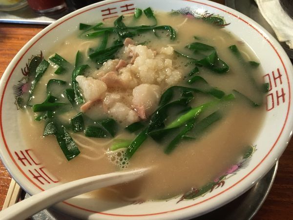 「もつニララーメン」@博多 昭和ホルモン食堂 銀座店の写真