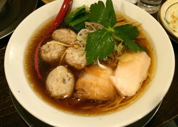 「秋刀魚そば」@立ち呑み居酒屋 金町製麺の写真