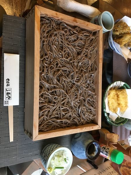 「大箱 1080円+キス天ぷら 320円」@そば処 しぶや 埼玉本店の写真