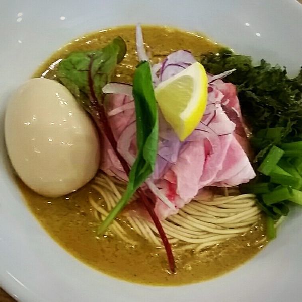 「【限定２】海老と烏賊の特濃煮干しそば ８５０円＋味玉」@麺's キッチン RIRIの写真