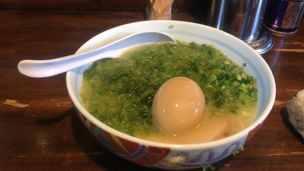 「あおさ玉子入り 980円」@らーめん まる玉 両国店の写真