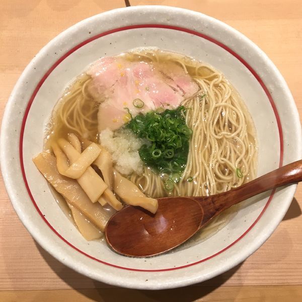 「塩そば (650円) メンマ増し (50円)」@塩そば まえだの写真