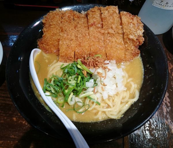 「チキンカツカレーラーメン(期間限定)  980円」@濃厚鶏そば 麺屋武一 秋葉原店の写真