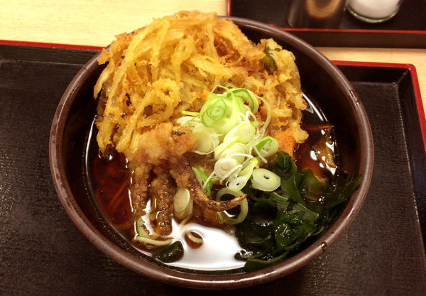 「当店限定メニュー(￥450)＋かき揚げ(クーポン)」@ゆで太郎 御徒町店の写真