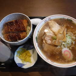 喜多方ラーメンとミニ会津ソースかつ丼