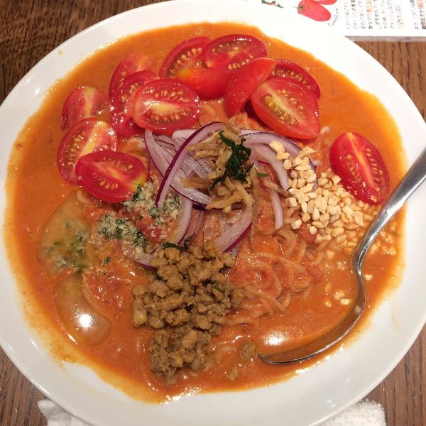 「豆乳入りクリーミートマト担担冷麺」@太陽のトマト麺Next サンシャインシティ店の写真