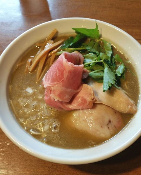 「限定　さつま若軍鶏と平子煮干しの濃厚中華そば880円」@寿製麺よしかわ 川越店の写真