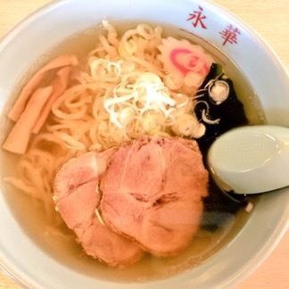 「ミニラーメン+佐野餃子」@青竹打ち佐野ラーメン 永華 佐野アグリタウン店の写真