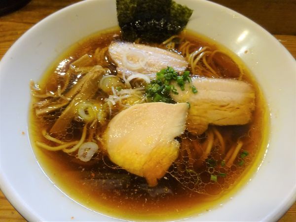 「しもふり中華そば 750円 ＋ イワシ刺身ごはん 250円」@麺屋KABOちゃんの写真