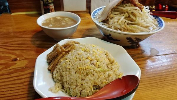「チャーハン+角ふじ」@角ふじ 心麺の写真